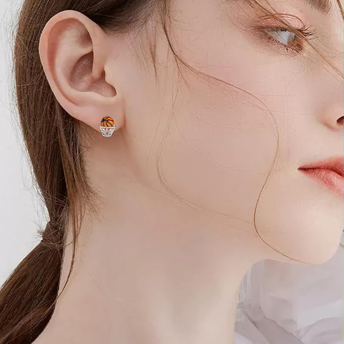 Wholesale  creative basketball earrings