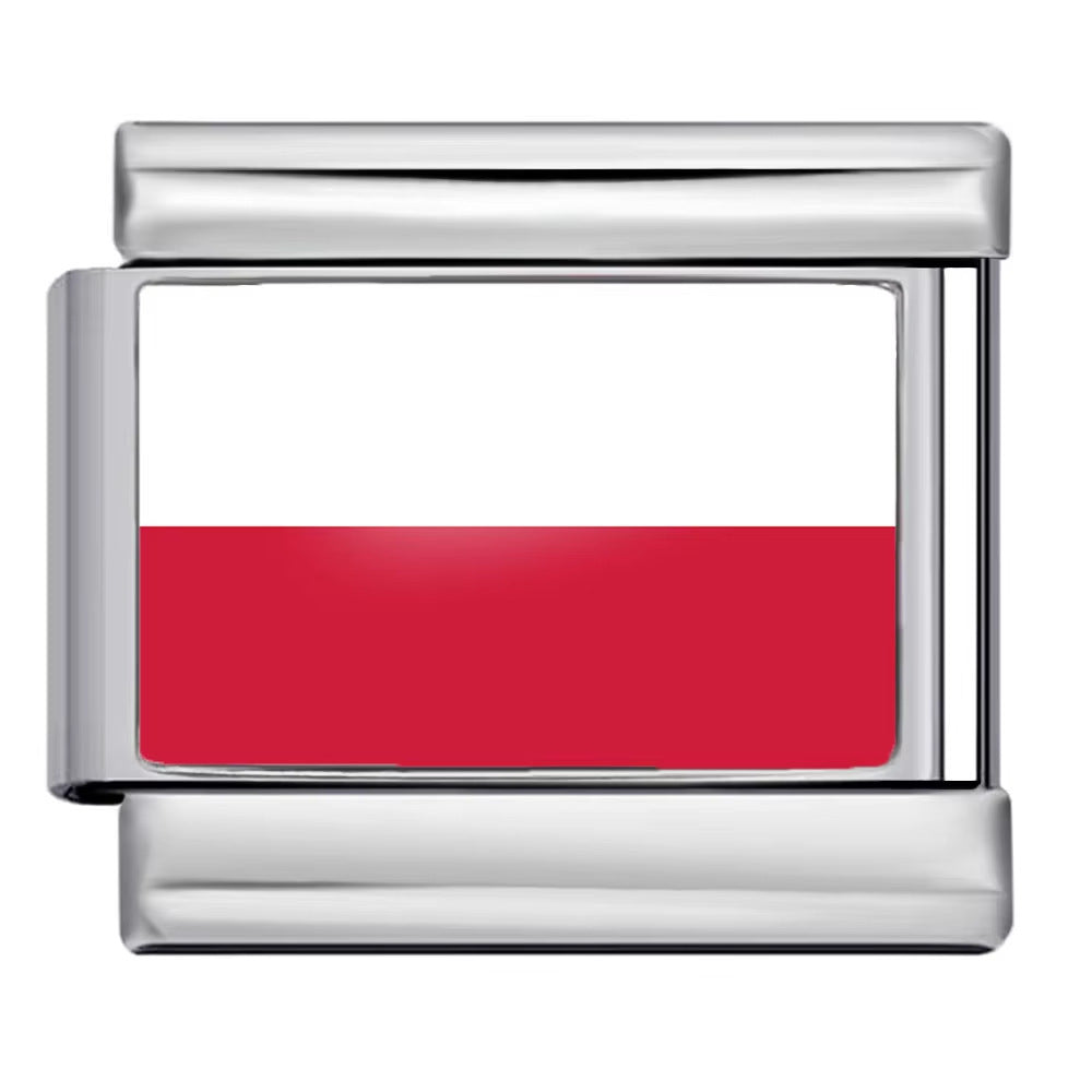 Wholesale 5pcs Italian Charm Bracelet 9mm DIY Splicing World Flag Series Stainless Steel Composable Bracelet