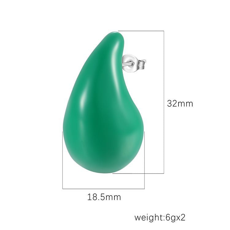 Wholesale  drop oil color stainless steel drop earrings