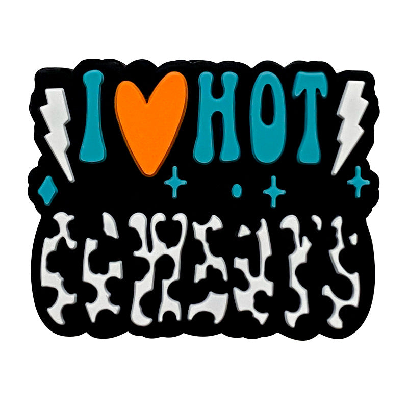 Wholesale 10pcs Cow Pattern Letters Focal Beads DIY Bead Pen Accessories ACC-BDS-WDX199