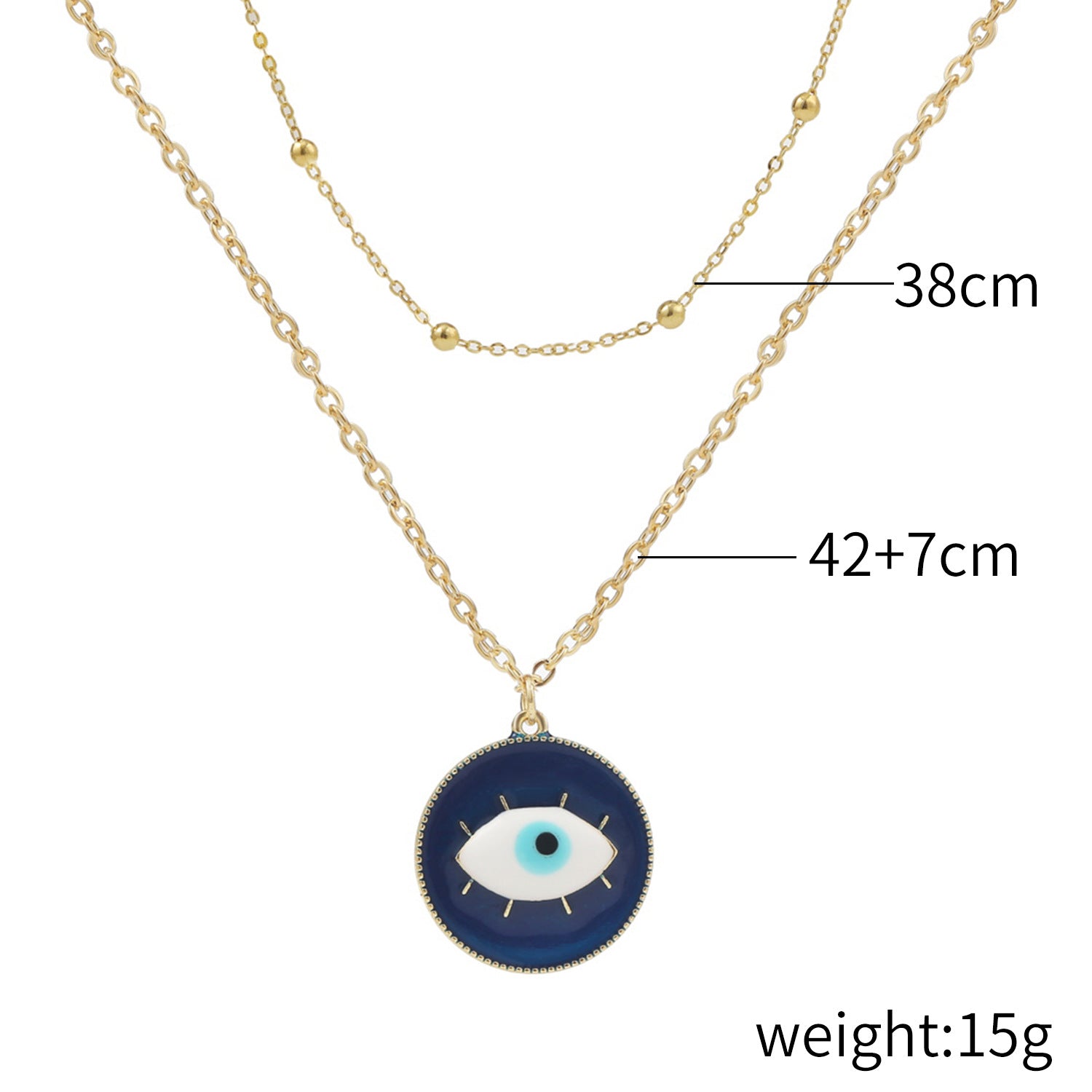 Wholesale Mother's Day Necklace Evil Eye Pendant Multilayer Necklace ACC-NE-ManYi019