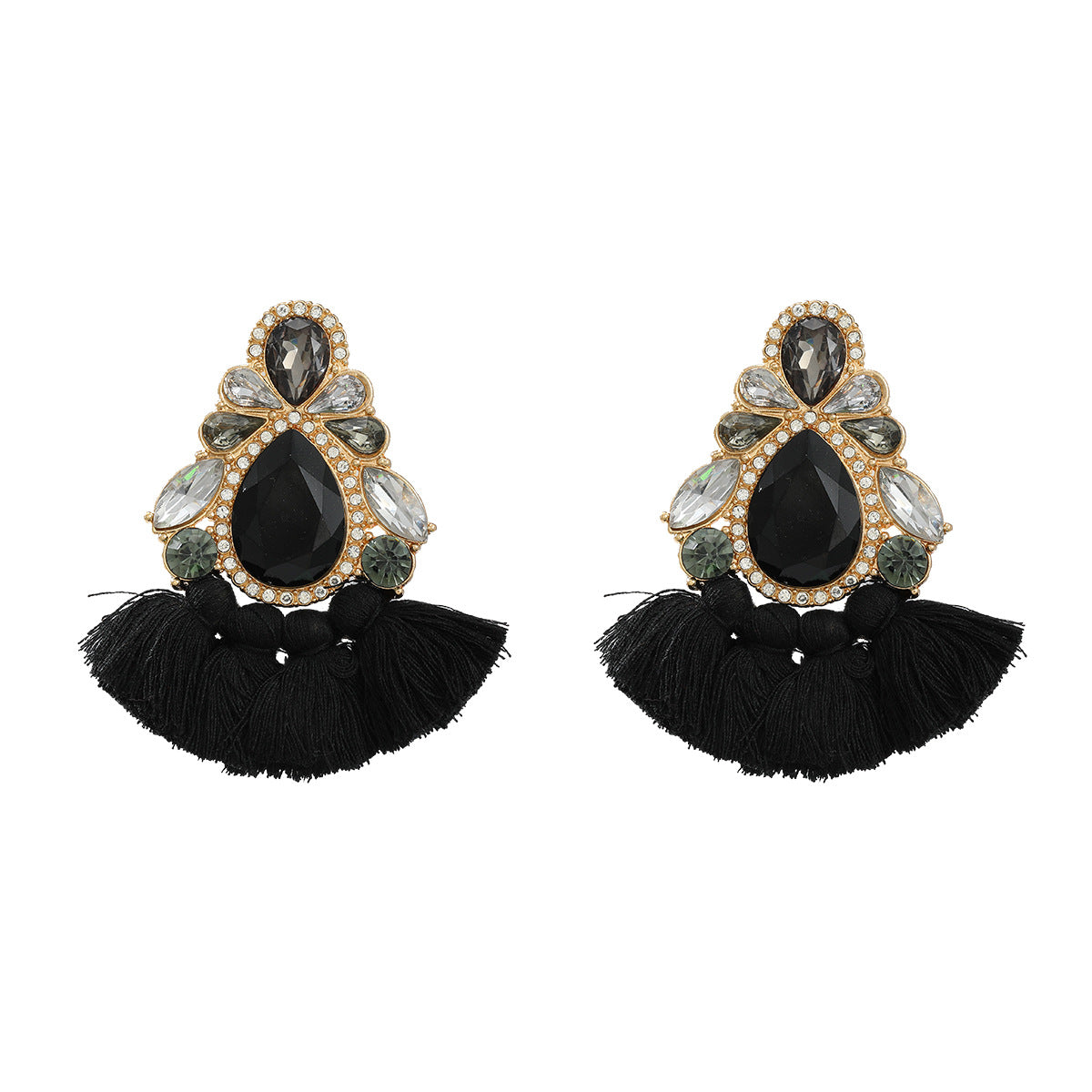 Wholesale Colored Diamond Earrings Tassel Earrings Bohemian ACC-ES-JL032