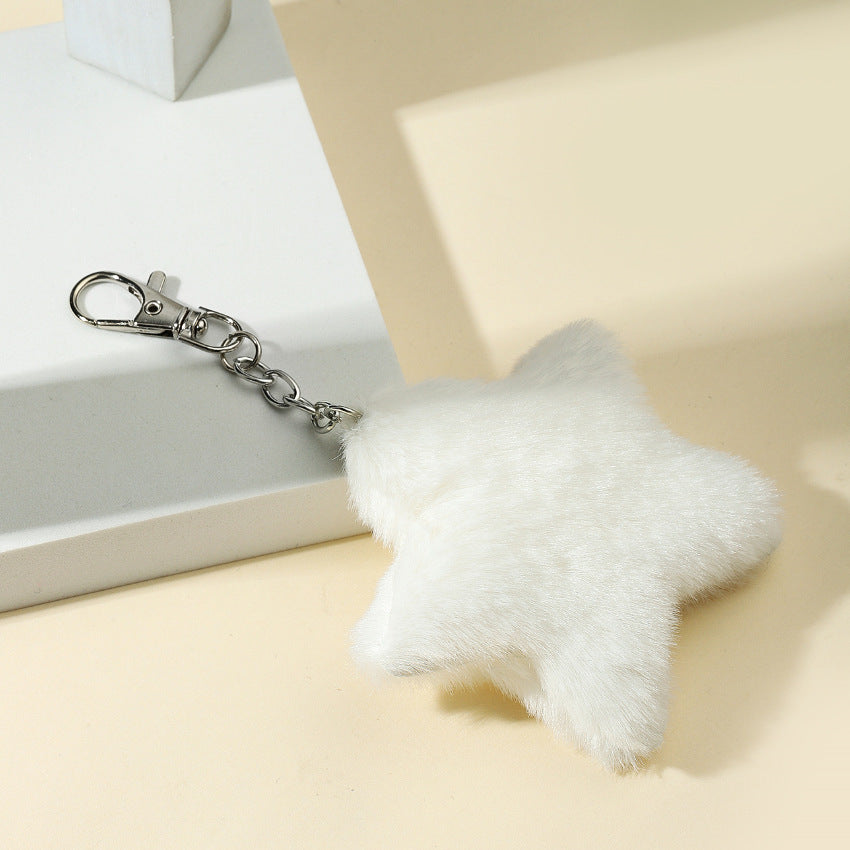 Wholesale Cute Plush Star Keychain