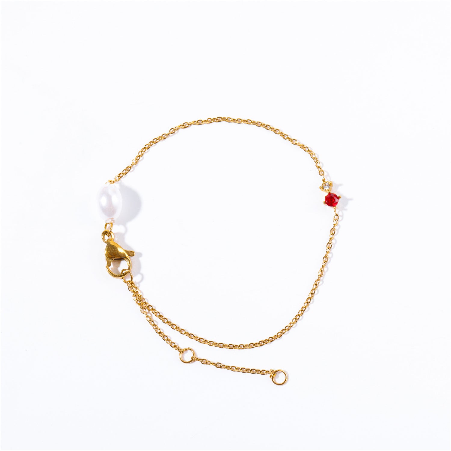 Wholesale 18k Gold Plated Titanium Steel Twelve Birthstone Simple Bracelet