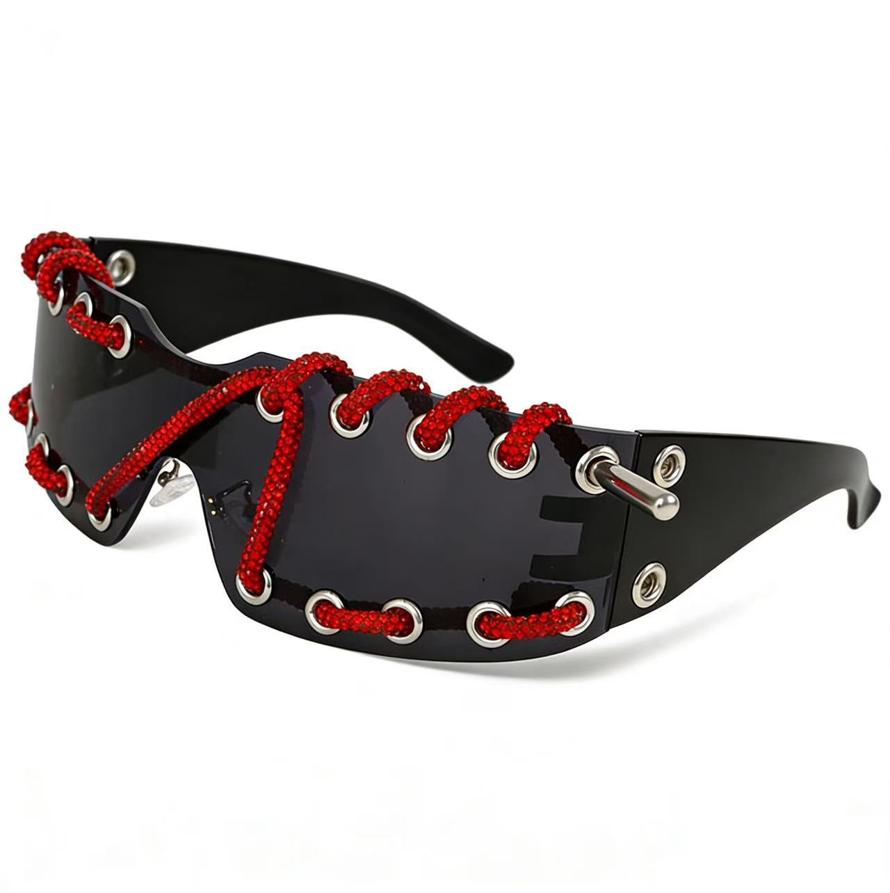 Wholesale Y2K Cyberpunk Rhinestone Sunglasses Fashion Accessory Boutique Resale