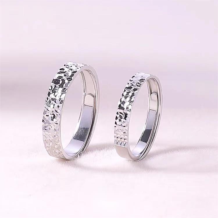 Wholesale S999 sterling silver broken ice open sterling silver ring