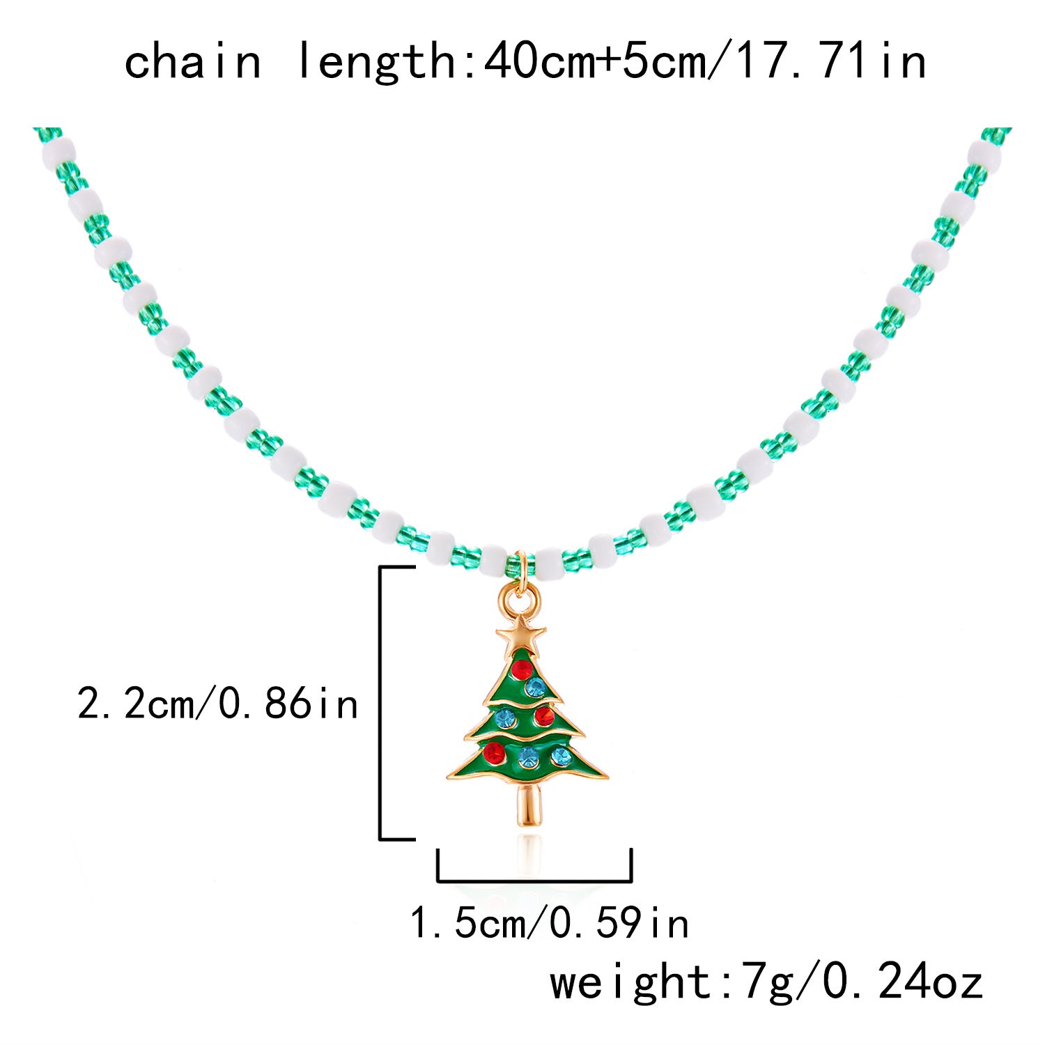 Wholesale Christmas Rice Beads  Cute Cartoon Oil Drops  Necklace
