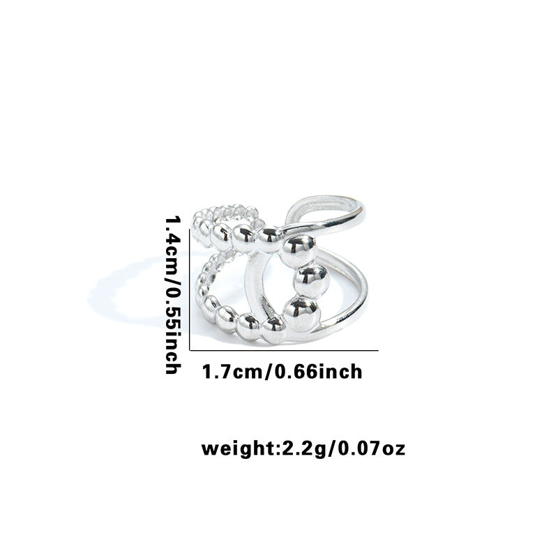 Wholesale Retro Heart Butterfly Hollow Titanium Steel Ring,  Fashion Accessory for Boutique Resale
