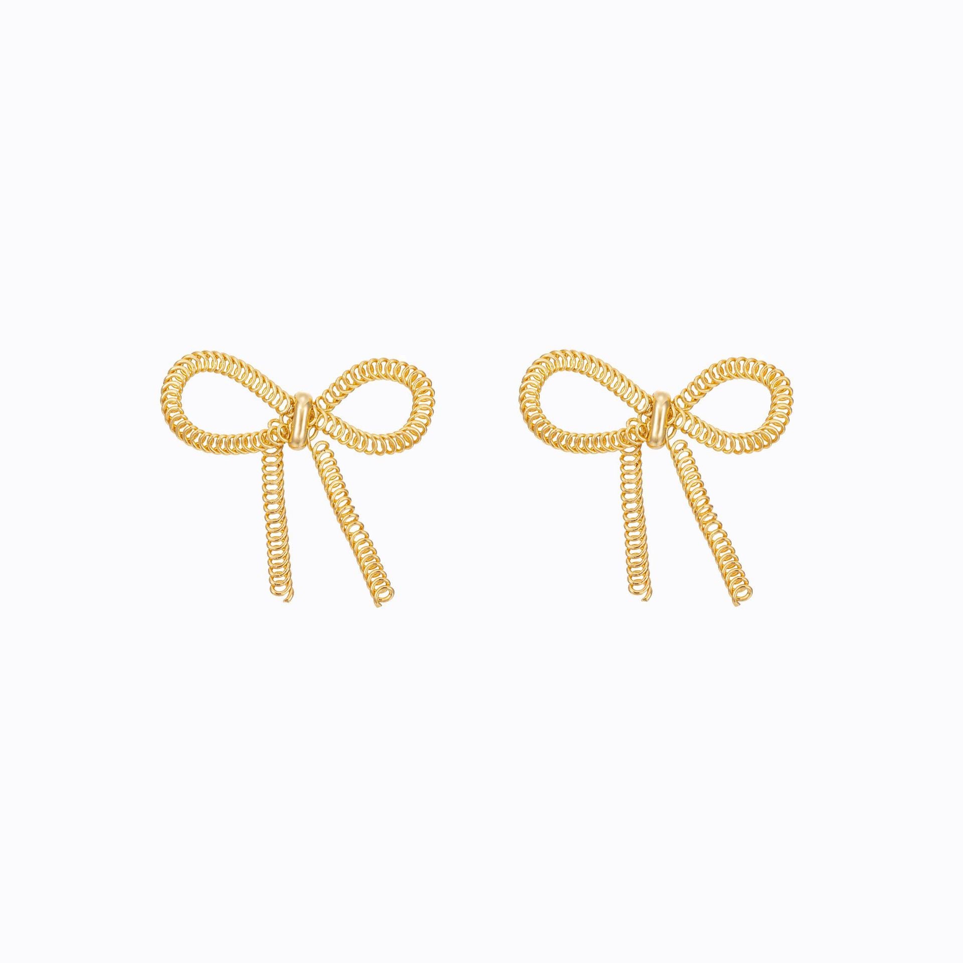 Wholesale 18K gold plated earrings  bow earrings