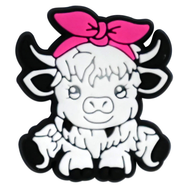 Wholesale Random 100pcs Scottish High Low Cow Shoes Accessories Shoes Charms ACC-SC-RYY048