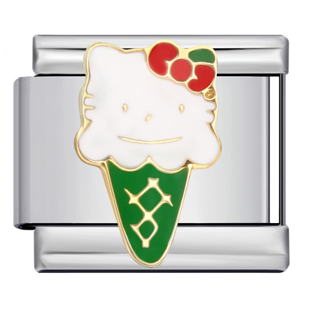 Wholesale Italian Charm Bracelet 9mm DIY Christmas-themed   Creative Stainless Steel Composable Bracelet