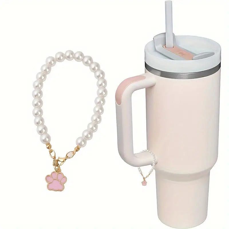 Wholesale Dog Claw Pearl Chain 40oz Cup Alloy Pendant Cup Accessories ACC-CA-ShiXuan003