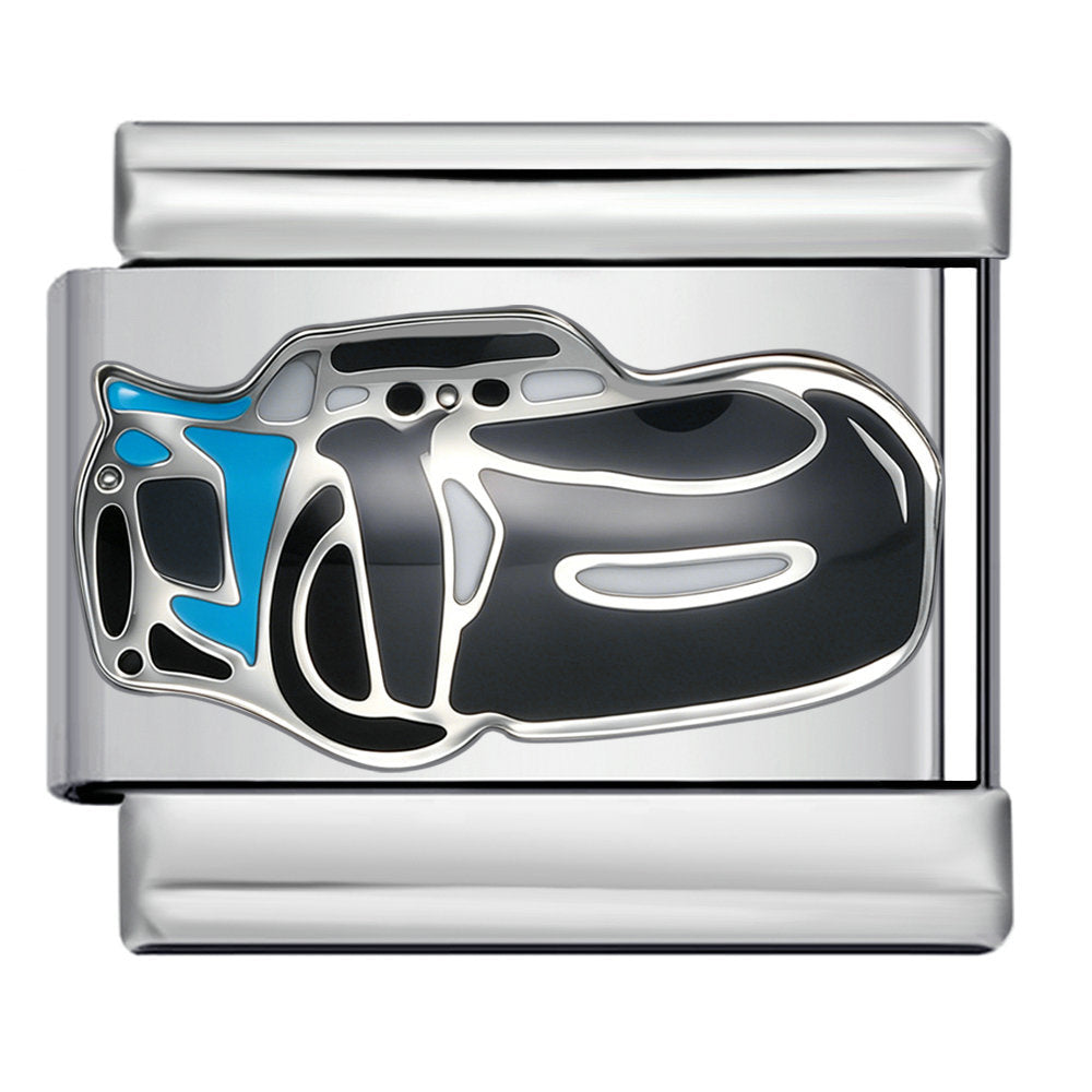 Wholesale Cartoon Car Design Stainless Steel Italian Modular Bracelet DIY Jewelry Accessory Gift Boutique