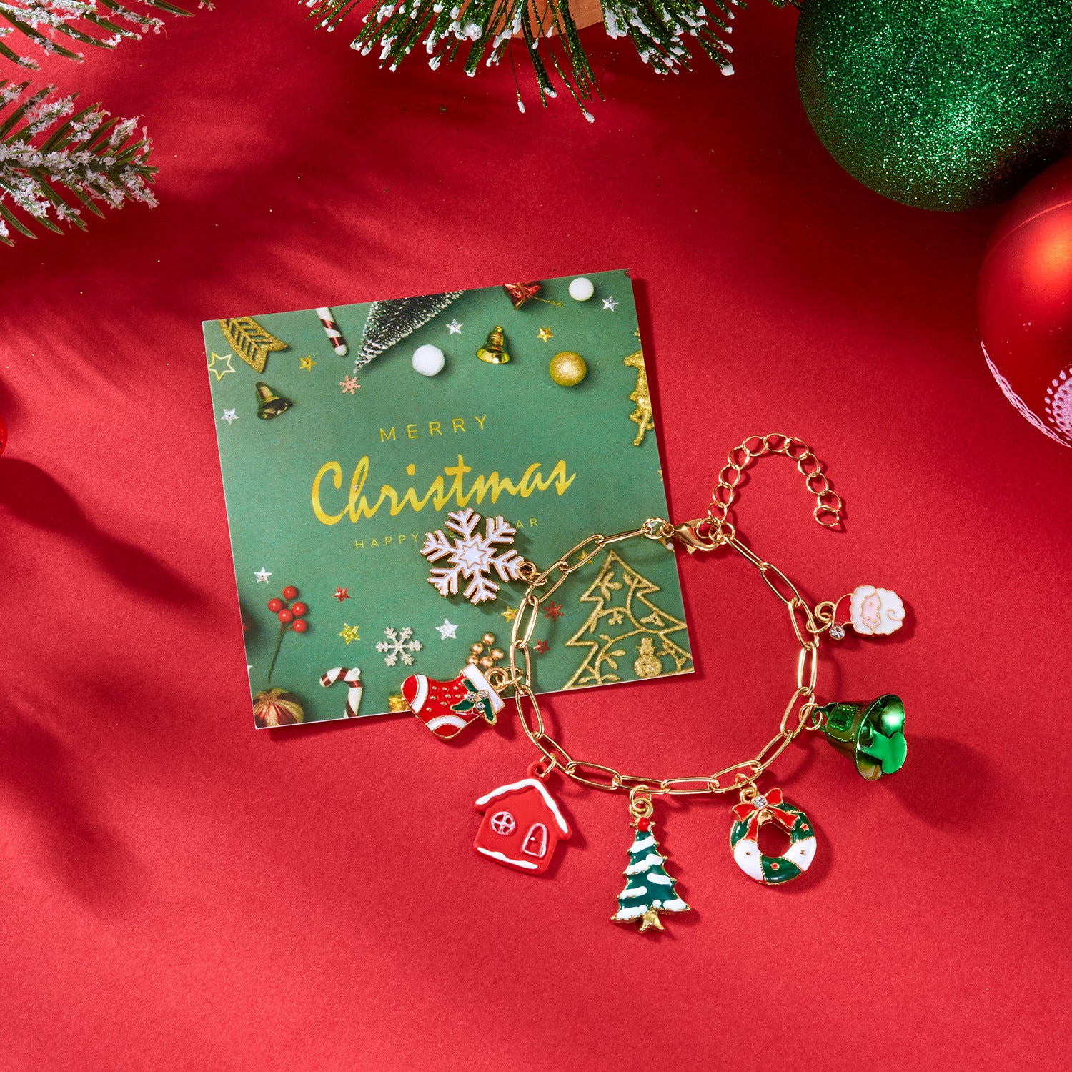 Wholesale Snowflake Christmas Tree  Alloy Necklace Set