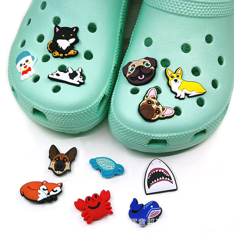 Wholesale 100pcs Random Cartoon Animals Dogs Shoes Accessories Shoes Charms