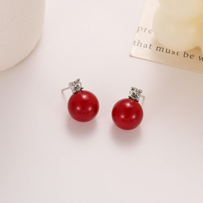 Wholesale Pearl Micro-Inlaid Zirconia Earrings
