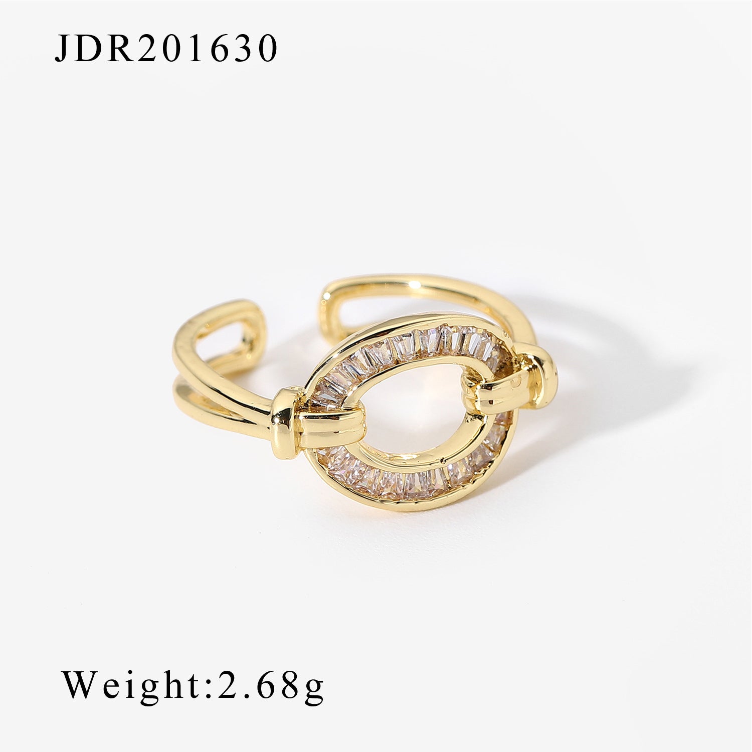 Wholesale Copper open ring with cubic zirconia