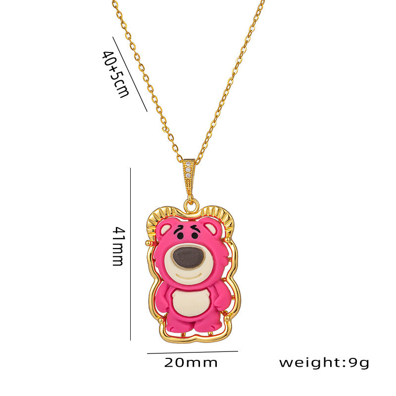 Wholesale Cartoon Animal Image Pendant Cute Necklaces Titanium Steel Necklace ACC-NE-Kouz007