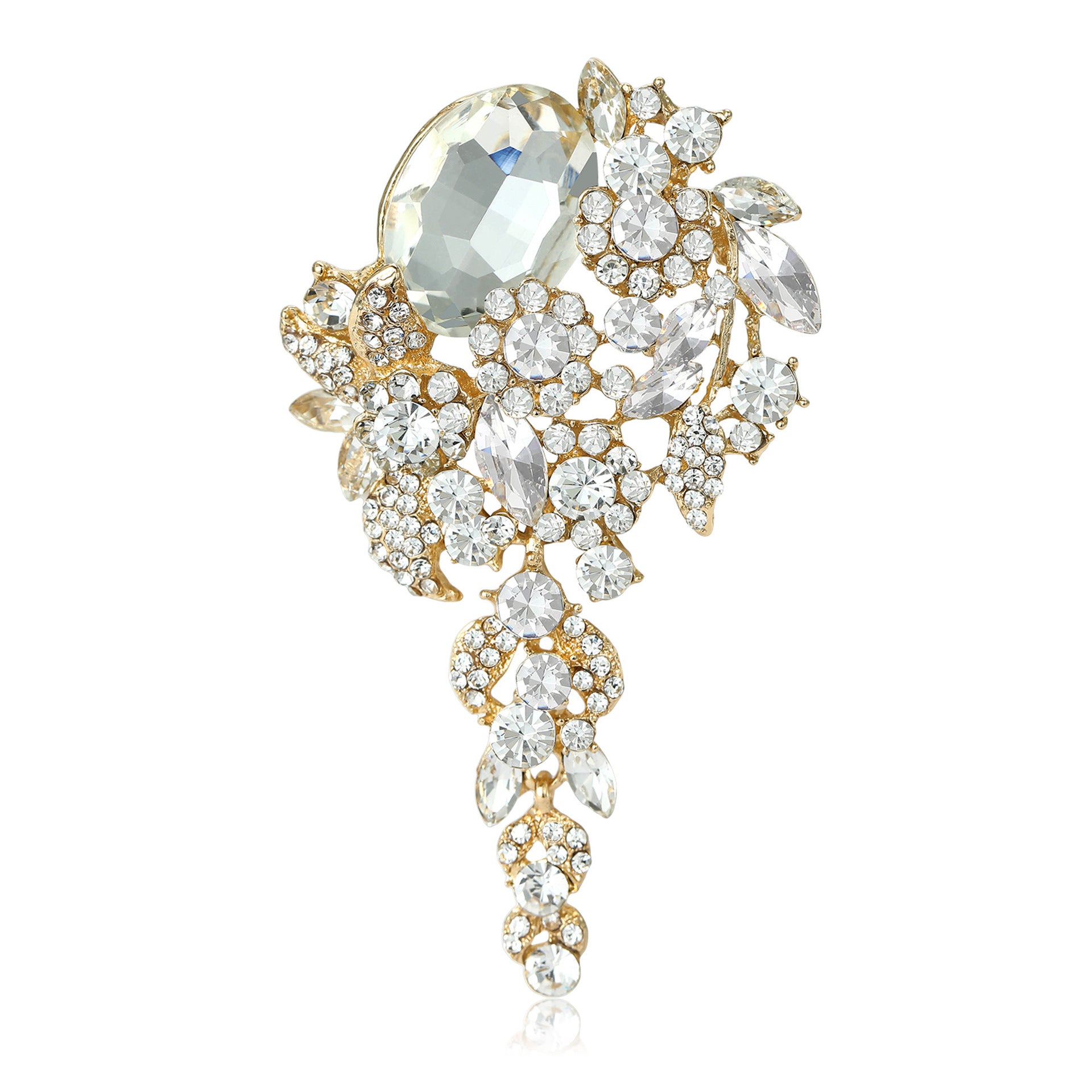 Wholesale Alloy Vintage Crystal Flower Brooch Antique Bronze Purple Women S Fashion Pin
