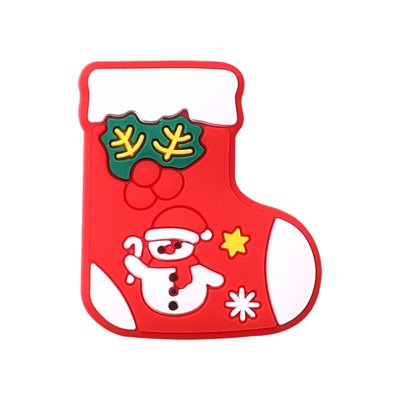 Wholesale 20pcs Christmas Santa Elk Silicone Focal Beads DIY Beaded Pen Accessories ACC-BDS-RongFa020