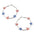 Wholesale five-pointed star Independence Day flag love heart earrings