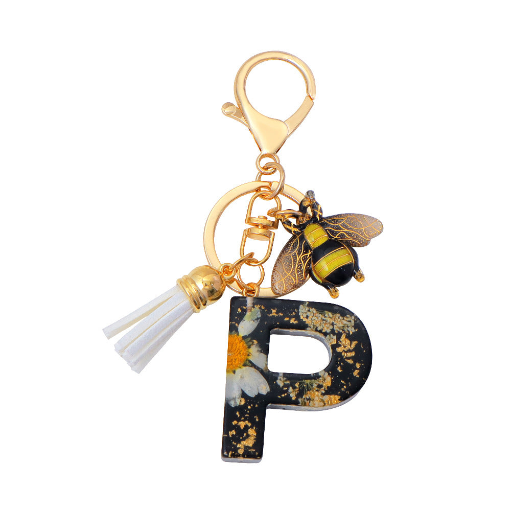 Wholesale Resin Bee Letter Bag Charm Decorative Accent Gift for