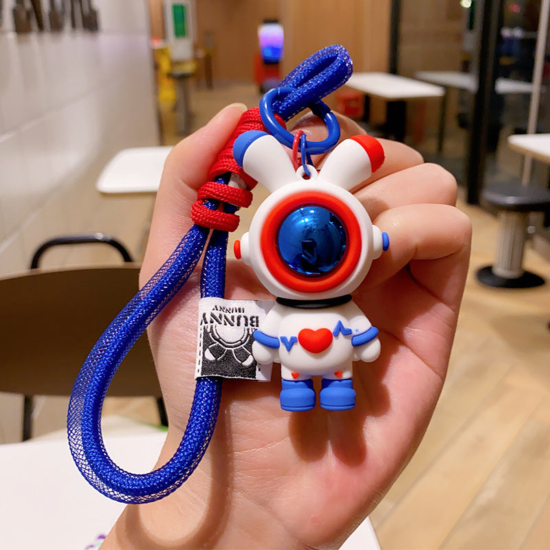 Wholesale Cartoon Astronaut Love Rabbit PVC Keychain Cute Keychain ACC-KC-ErLu011