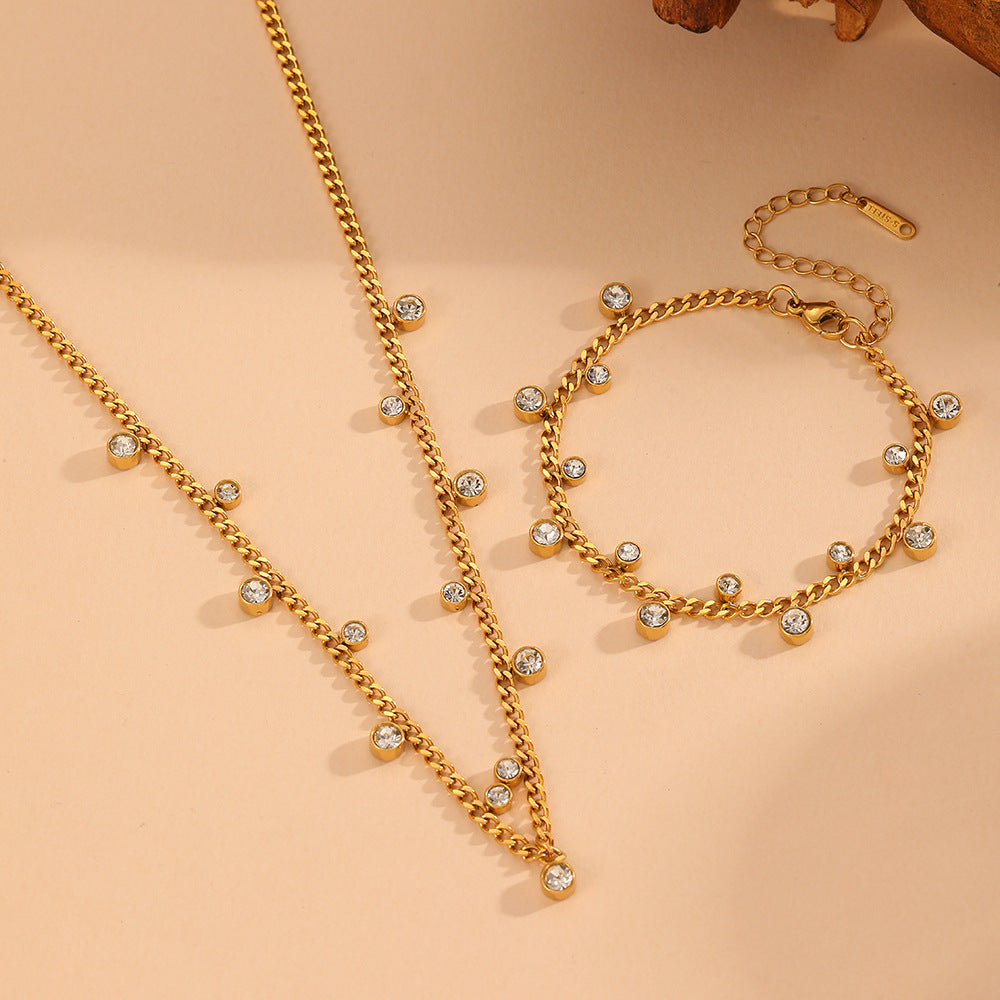 Wholesale Titanium Steel Necklace Jewelry Set