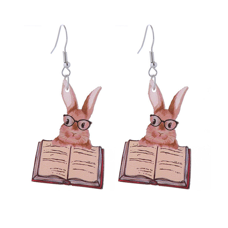 Wholesale Easter Bunny Acrylic Earrings