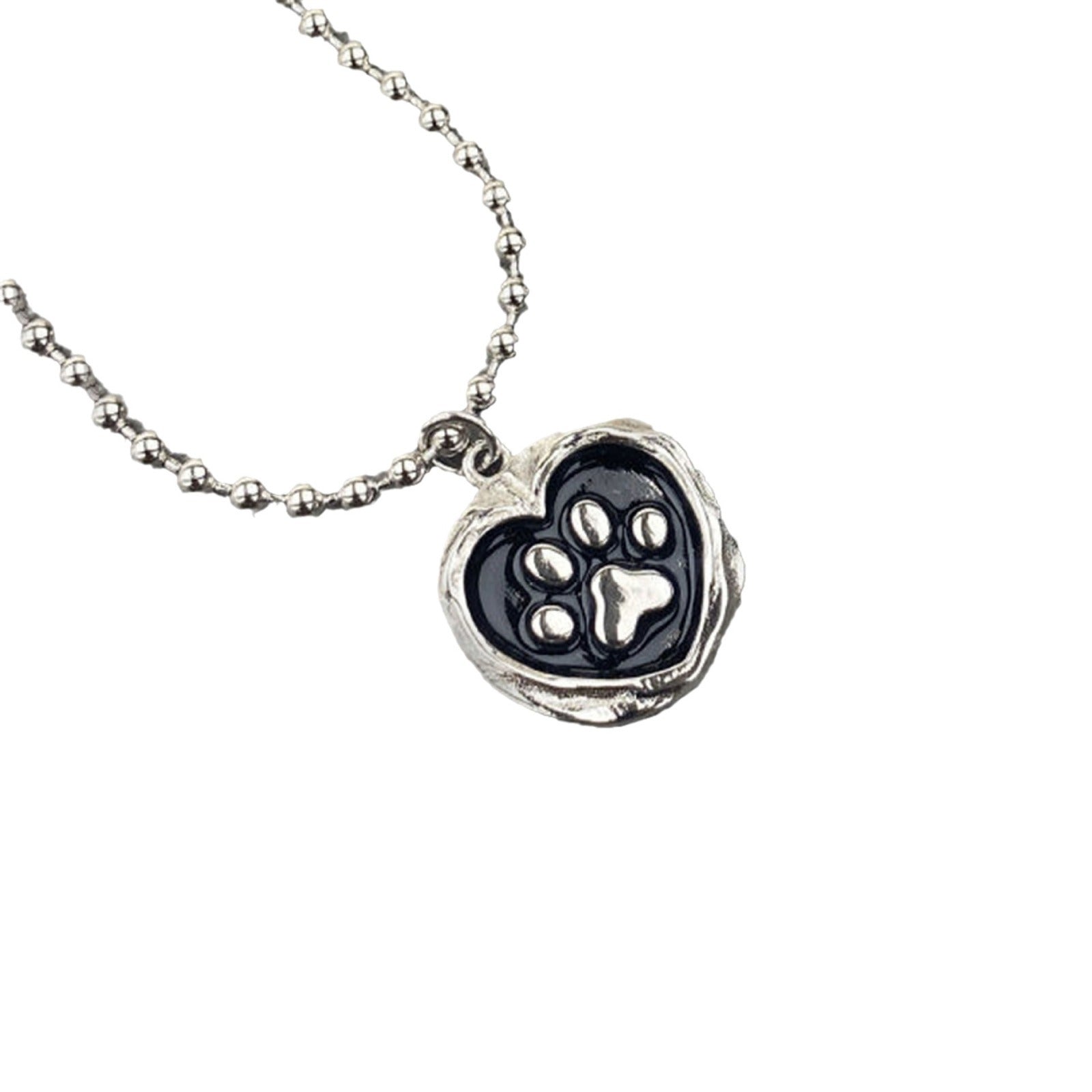Wholesale  cute cartoon cat love drop oil seal design pendant necklace