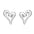 Wholesale heart metal stainless steel gold plated earrings