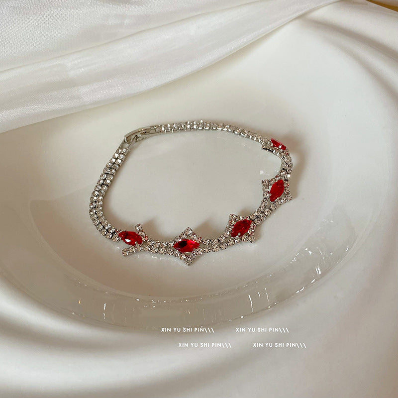 Wholesale Red diamond zircon clip bracelet