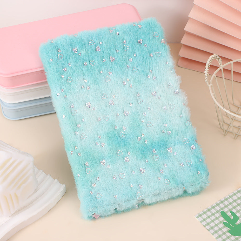 Wholesale cartoon cute colorful sequins gold stamped love handbook