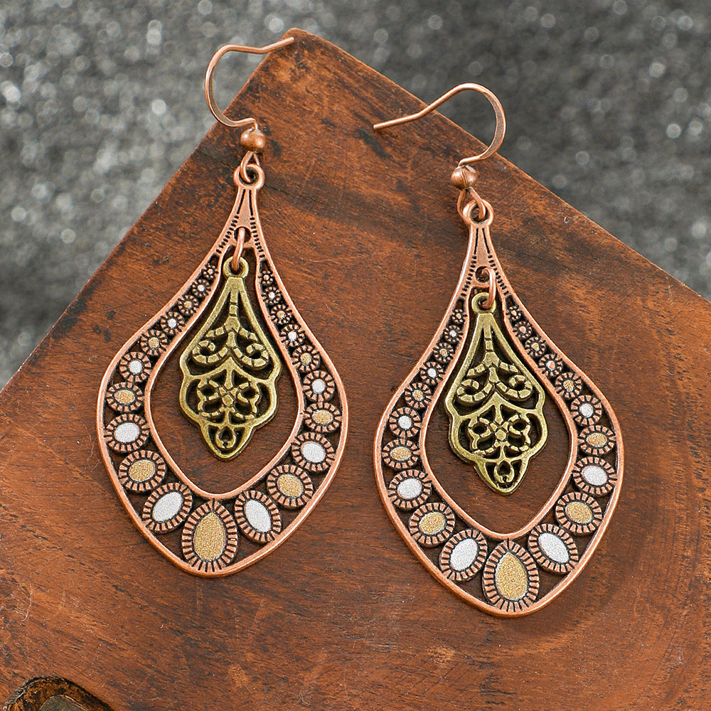 Wholesale Retro Bohemian Ethnic Long Tassel Earrings Zinc Alloy Fashion Accessory