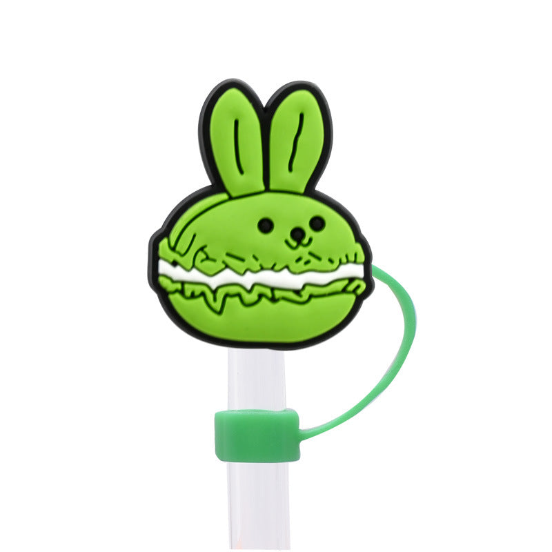 Wholesale Random 100pcs Fruit Series 8/10mm PVC Soft Straw Tube Cap