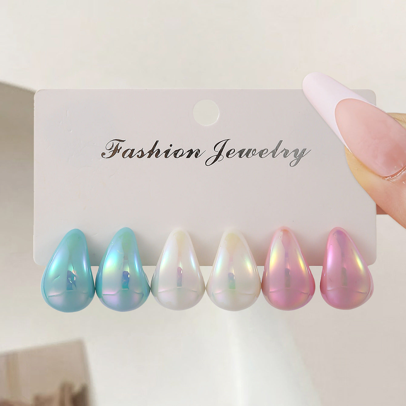 Wholesale Trendy Dopamine Drop Earring Set Stylish Fashion Accessory Mixed Colors Resin Women S Earrings Party Gift