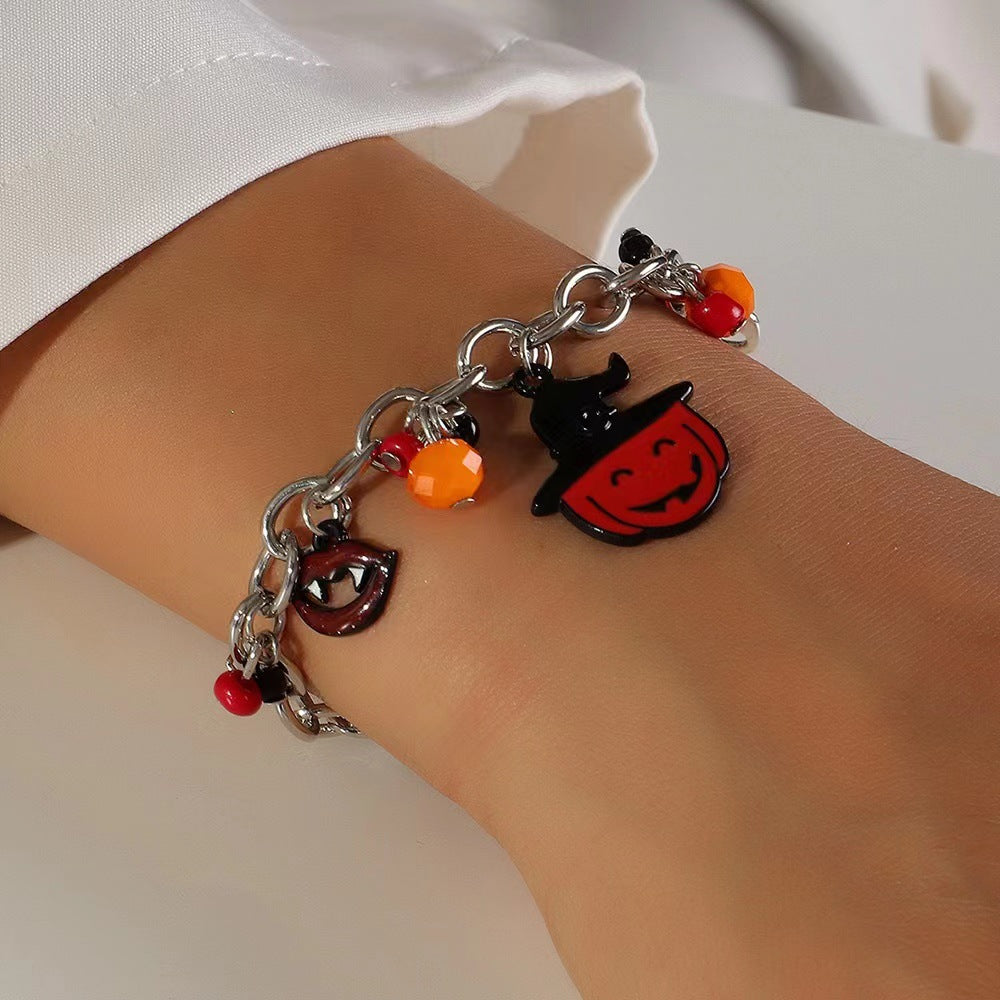 Wholesale Fun  Jewelry Combination Funny Gothic Skull Pumpkin Bat Bracelet