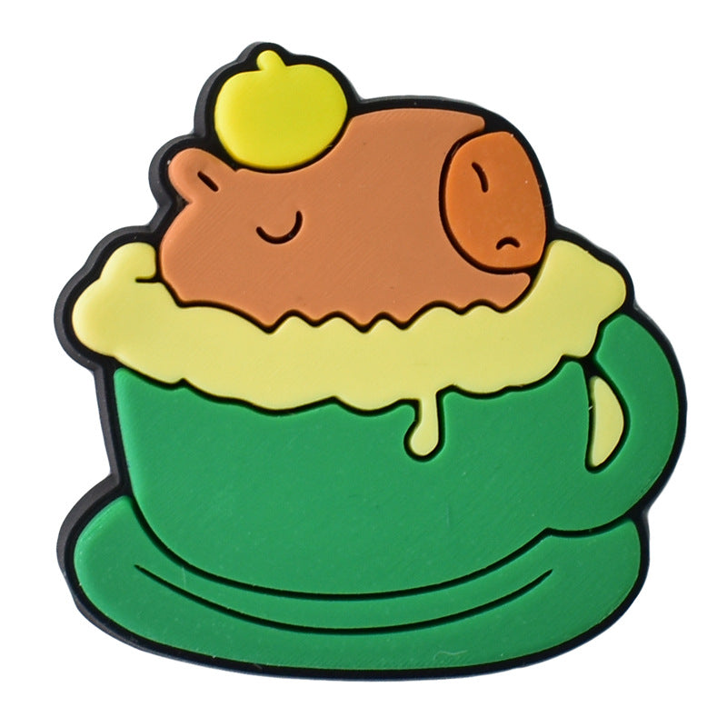 Wholesale Random 100pcs Cartoon Cute Small Animal PVC Soft Rubber Shoe Buckle Decoration ACC-SC-RYY063