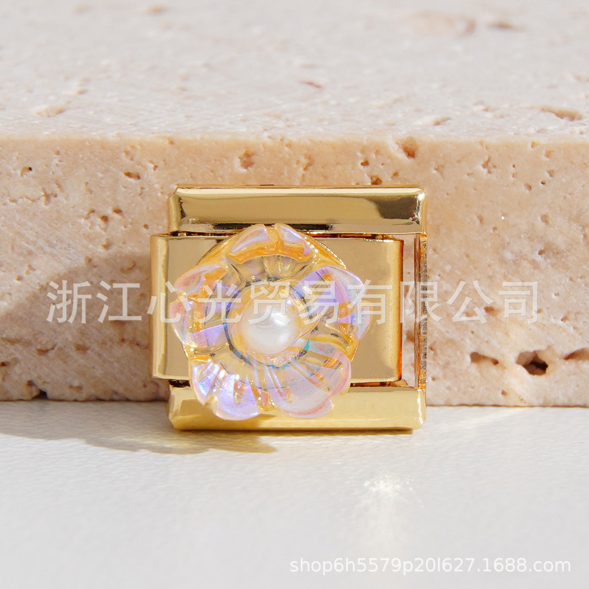 Wholesale Italian Charm Bracelet 9mm DIY Splicing Flower Series Stainless Steel Composable Bracelet