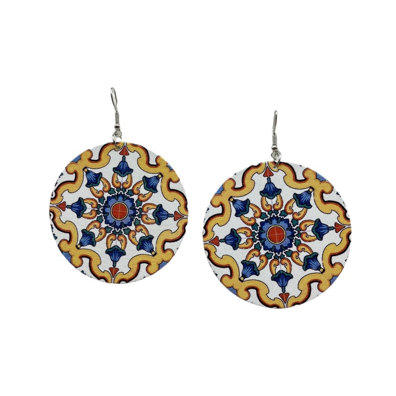 Wholesale Vintage Bohemian Ethnic Style Wood Earrings ACC-ES-FX058