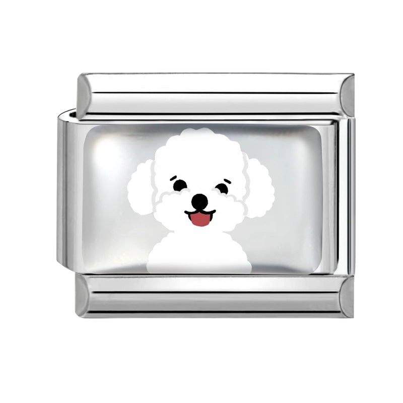 Wholesale 9mm Italian Charm Starter Bracelets DIY Pet Series Stainless Steel Composable Bracelet