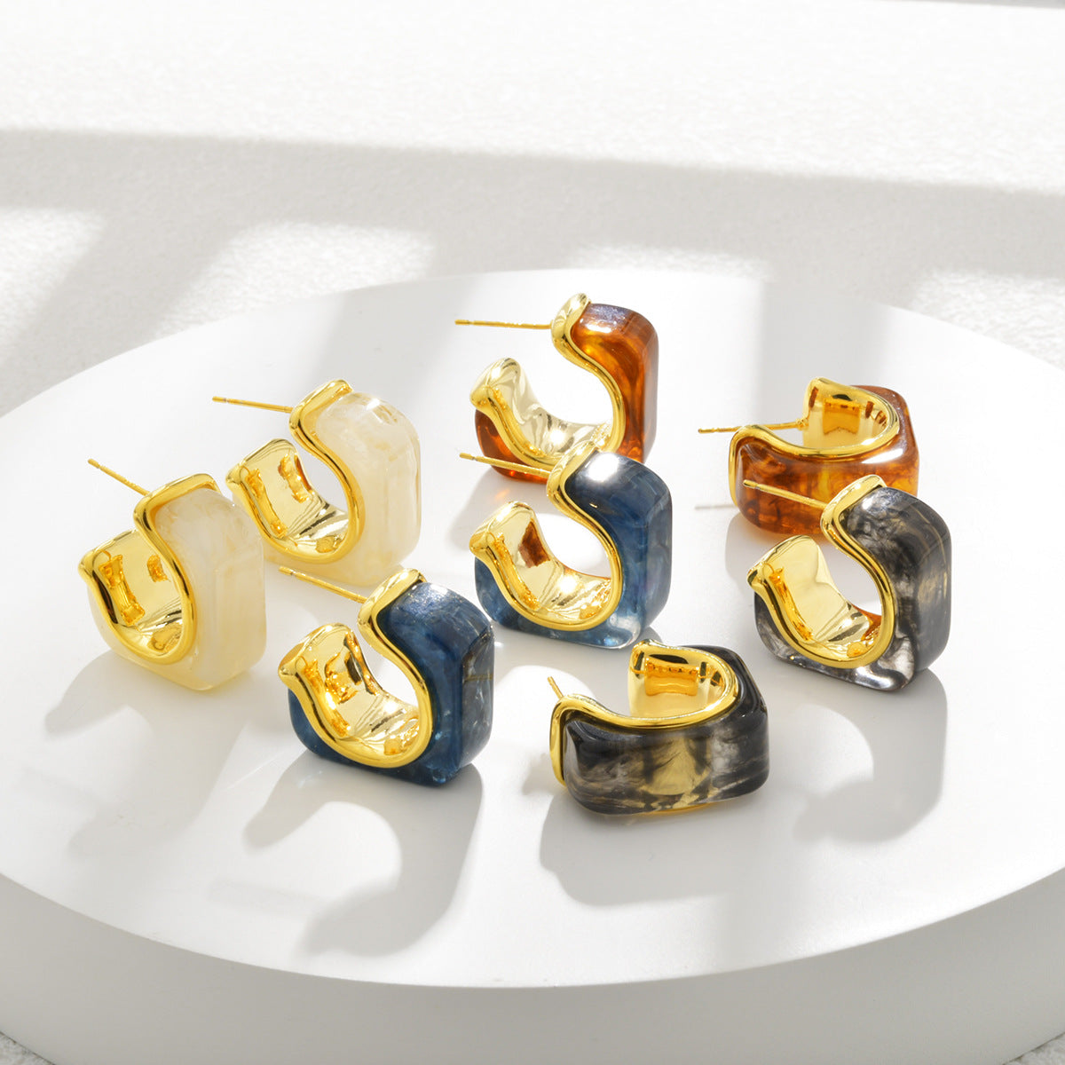 Wholesale Retro Style Maillard Brown Earrings