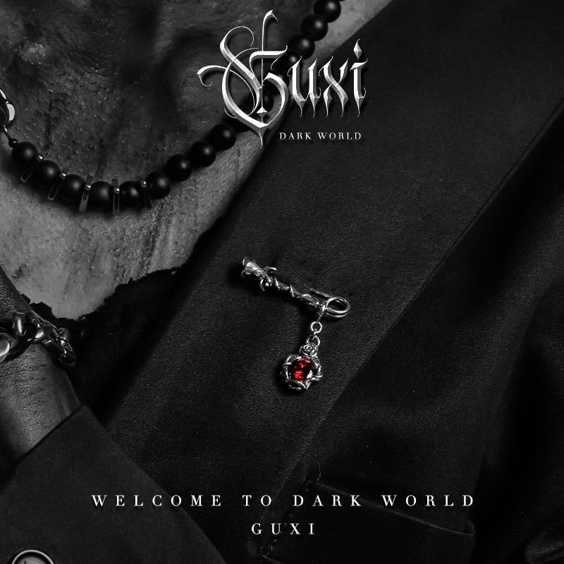 Wholesale Zinc Alloy Dark Rose Brooch