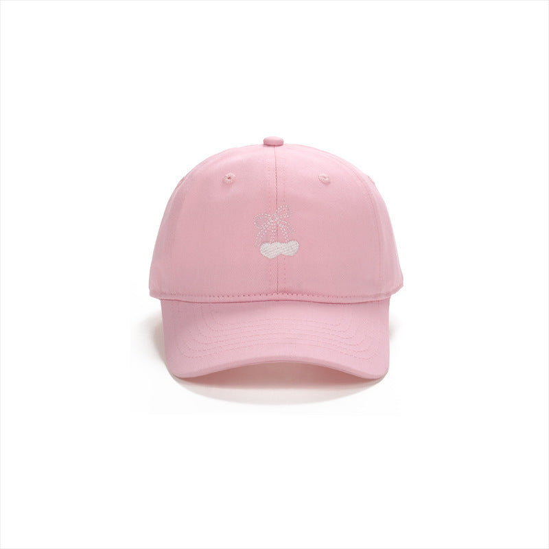 Wholesale  Bow Cherry Embroidered Cap Baseball Cap