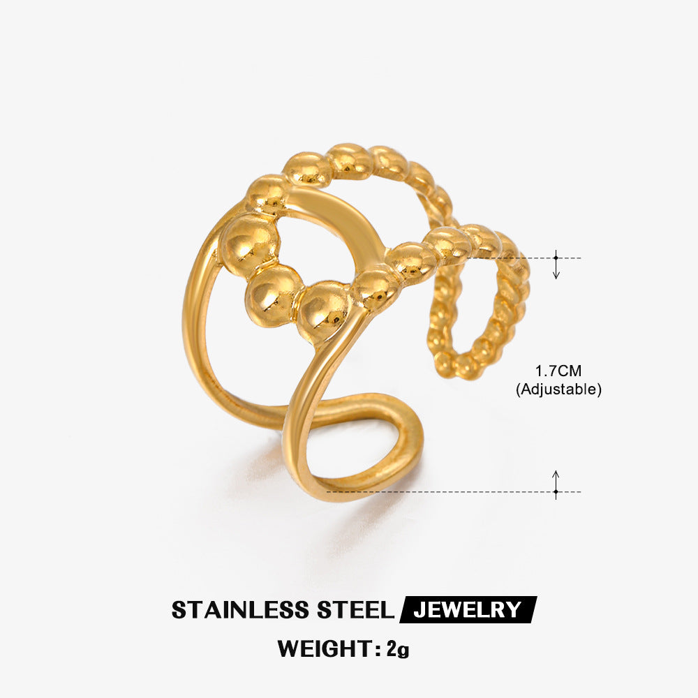 Wholesale Stainless Steel Geometric Open Rings