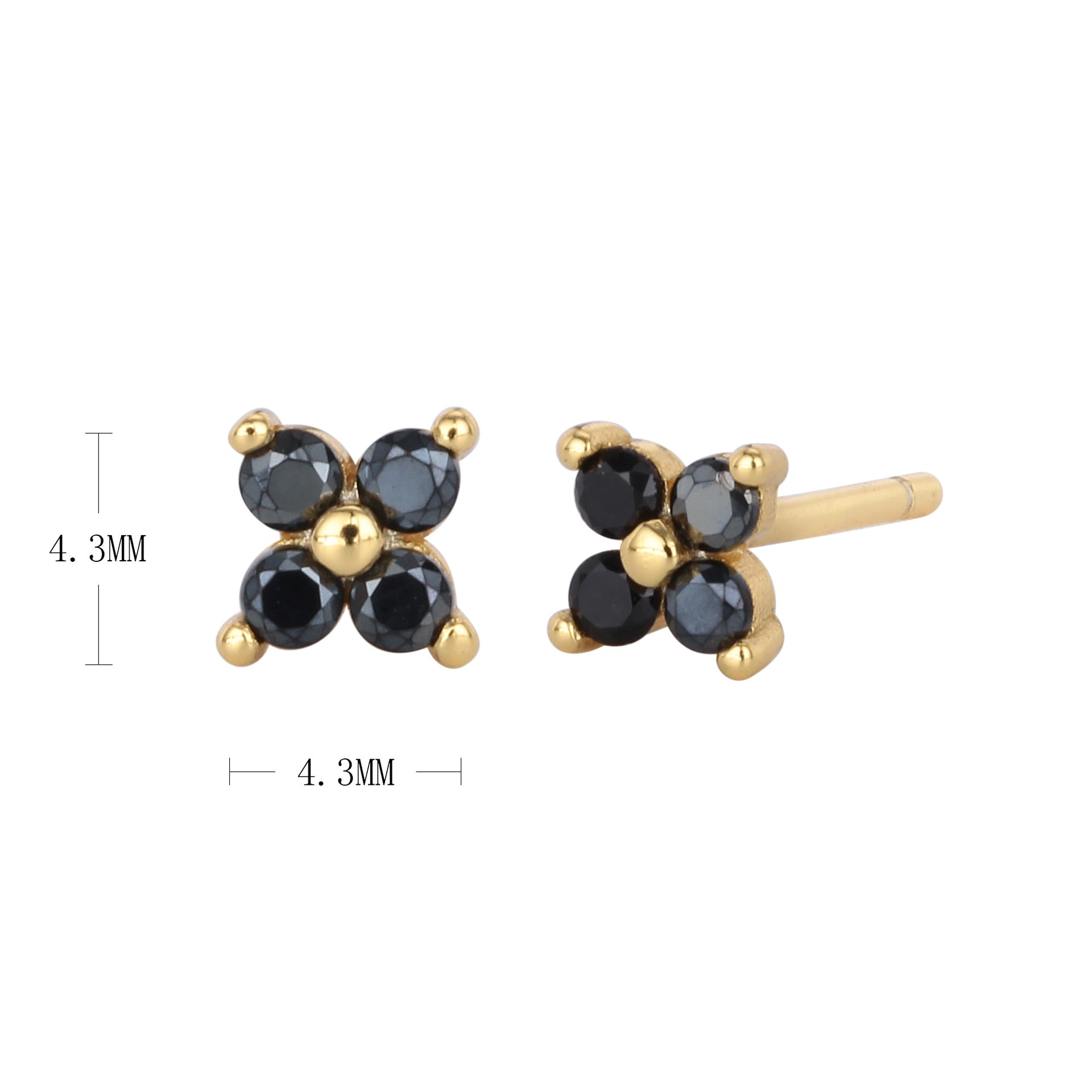 Wholesale S925 Sterling Silver Earrings Flower Star Earrings Inlaid with Zircon Earrings Colored Diamond Earrings ACC-ES-HRB005