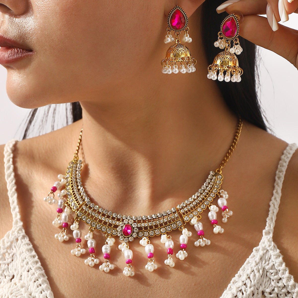 Wholesale Necklace and Earrings Set,  Exaggerated Stylish