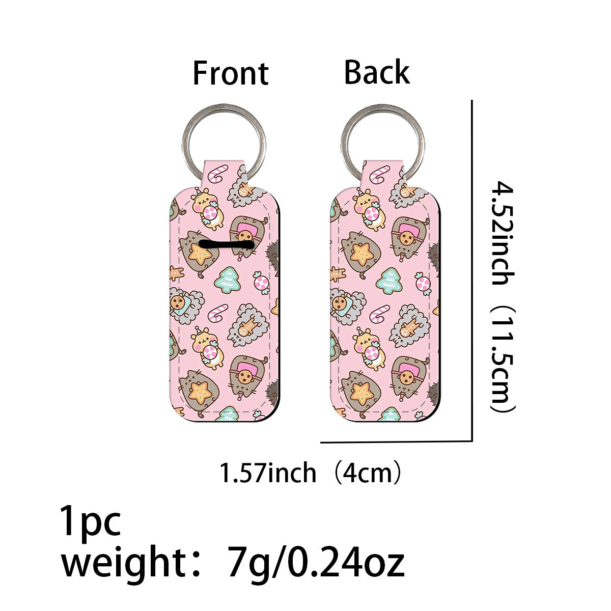 Wholesale 6pcs Fat Cat Keychain Lipstick Cover