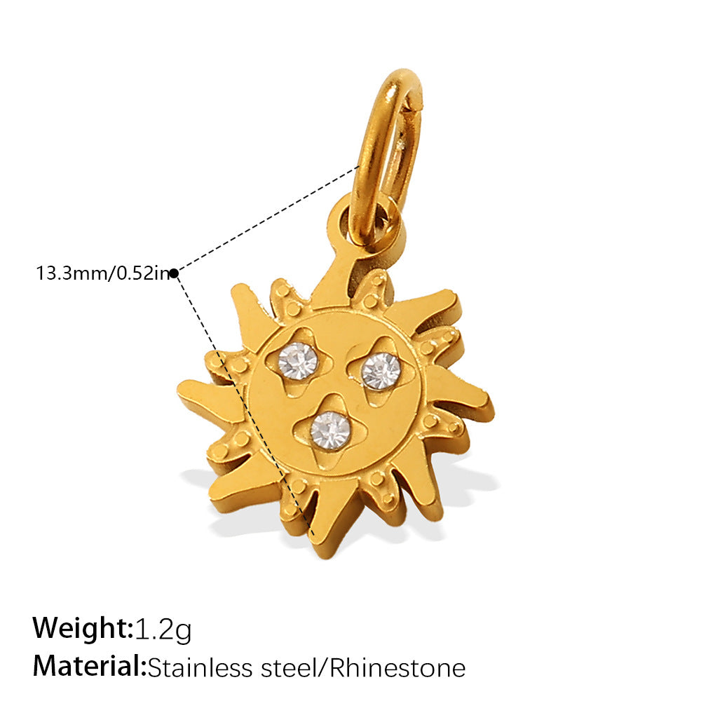 Wholesale Retro Elegant Style DIY Star and Moon Phase Diamond Charms for Jewelry