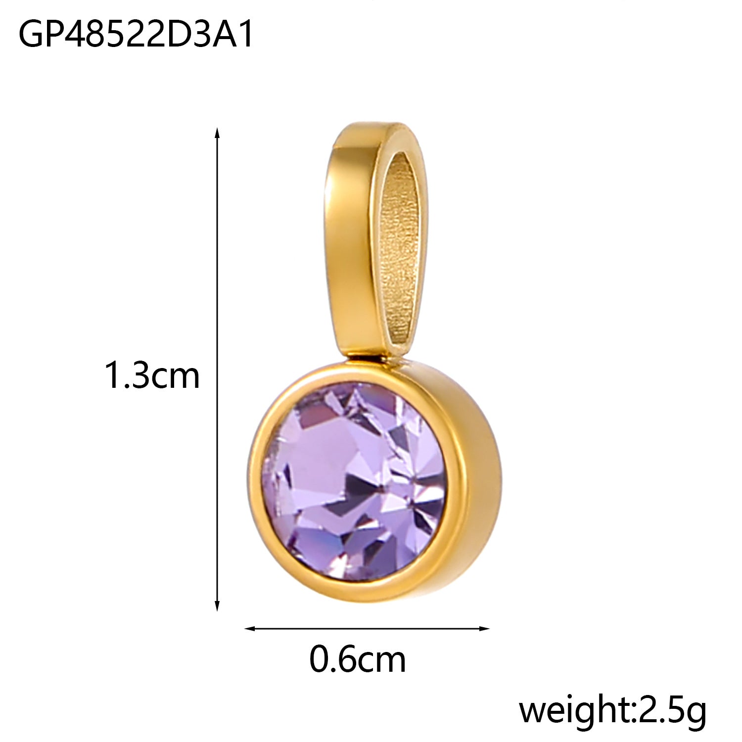 Wholesale Stainless steel birthday stone letter pendant